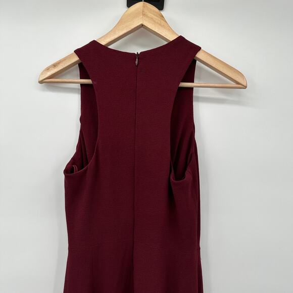 DRESS THE POPULATION Ariel Racerback Faux Wrap Crepe Gown Bridesmaid Dress // S - Picture 6 of 10